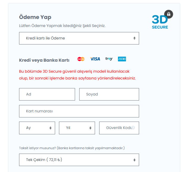 Ödeme sistemi entegrasyonu